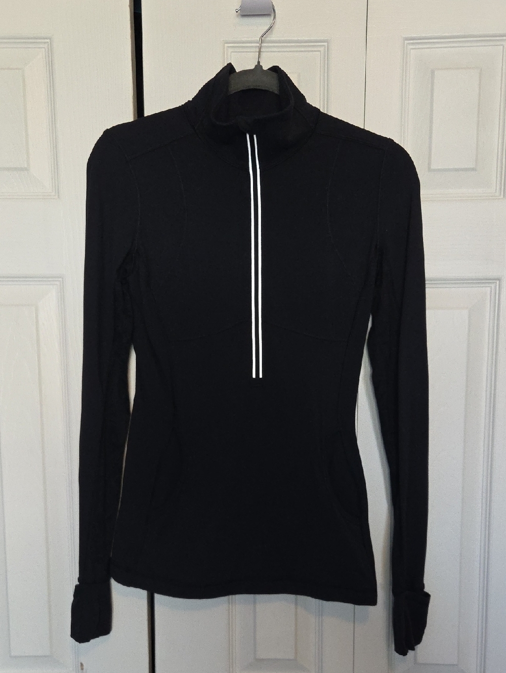 lululemon athletica Black Long-Sleeve Quarter Zip Top
